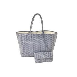 GOYARD Saint Louis Herringbone Tote Bag Pouch Gray